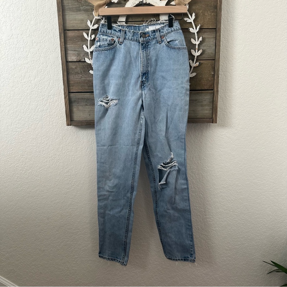 Aligrace Levi’s upcycled Distressed‎ Denim Jeans high rise slim fit